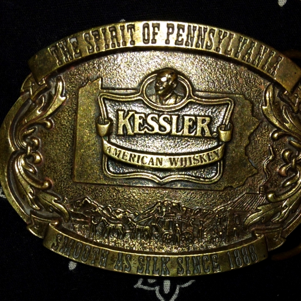 Vintage whiskey belt buckle